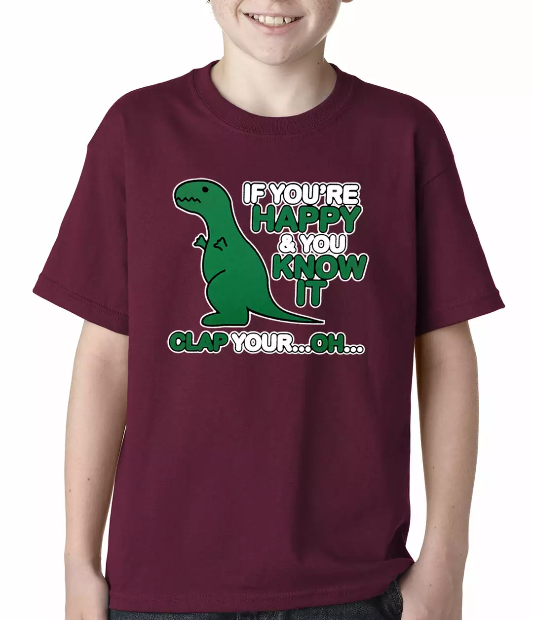 Bewild If You're Happy & You Know It Clap Your OH T-Rex Kids T-shirt Cool Funny & Offensive 8 Bewild If You're Happy & You Know It Clap Your OH T-Rex Kids T-shirt Cool Funny & Offensive