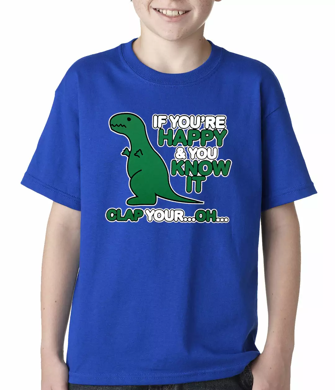 Bewild If You're Happy & You Know It Clap Your OH T-Rex Kids T-shirt Cool Funny & Offensive 10 Bewild If You're Happy & You Know It Clap Your OH T-Rex Kids T-shirt Cool Funny & Offensive