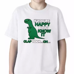 Bewild If You're Happy & You Know It Clap Your OH T-Rex Kids T-shirt Cool Funny & Offensive 19 Bewild If You're Happy & You Know It Clap Your OH T-Rex Kids T-shirt Cool Funny & Offensive