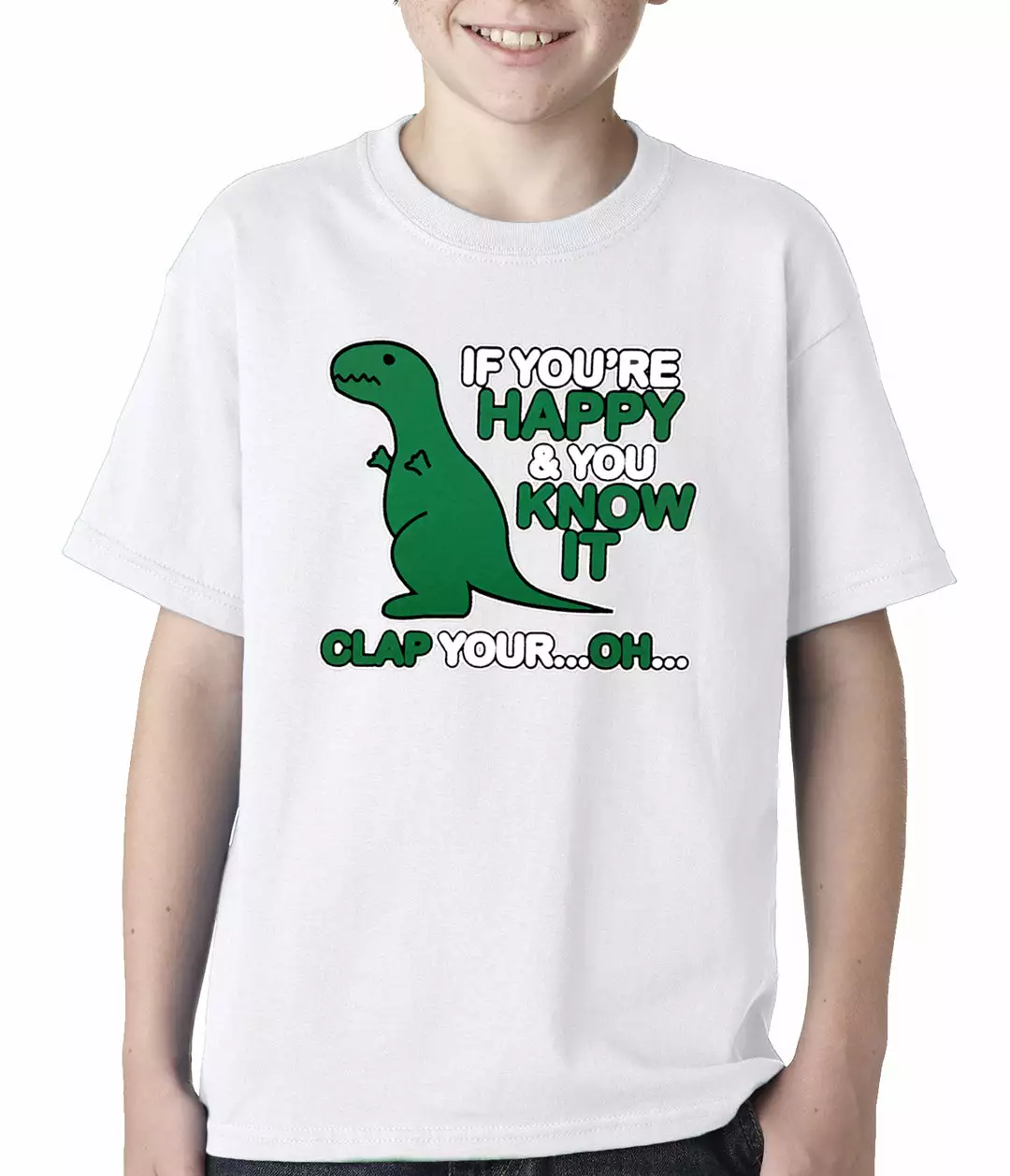 Bewild If You're Happy & You Know It Clap Your OH T-Rex Kids T-shirt Cool Funny & Offensive 11 Bewild If You're Happy & You Know It Clap Your OH T-Rex Kids T-shirt Cool Funny & Offensive