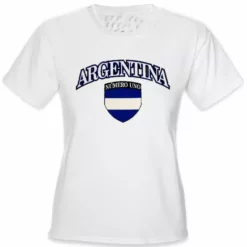 Bewild Nationality & Ethnic International Soccer Shirts - Argentina Crest T-Shirt (Girls) 8 Bewild Nationality & Ethnic International Soccer Shirts - Argentina Crest T-Shirt (Girls)