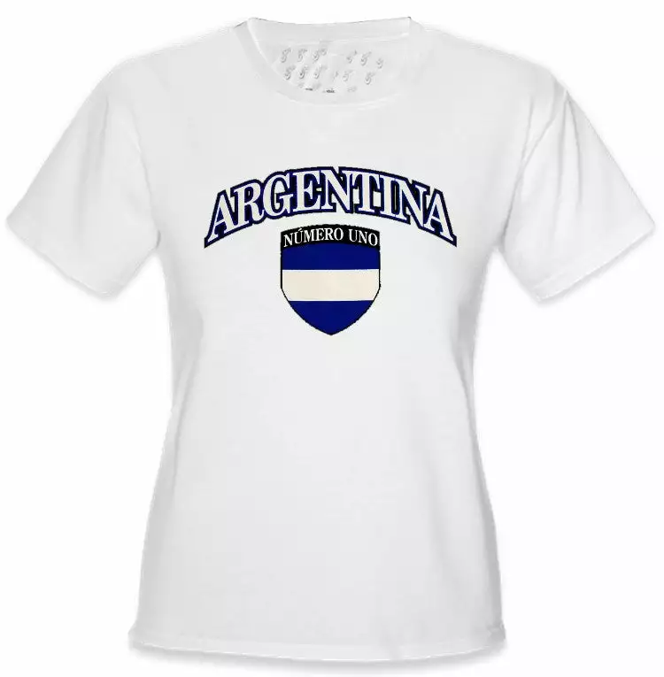 Bewild Nationality & Ethnic International Soccer Shirts - Argentina Crest T-Shirt (Girls) 4 Bewild Nationality & Ethnic International Soccer Shirts - Argentina Crest T-Shirt (Girls)