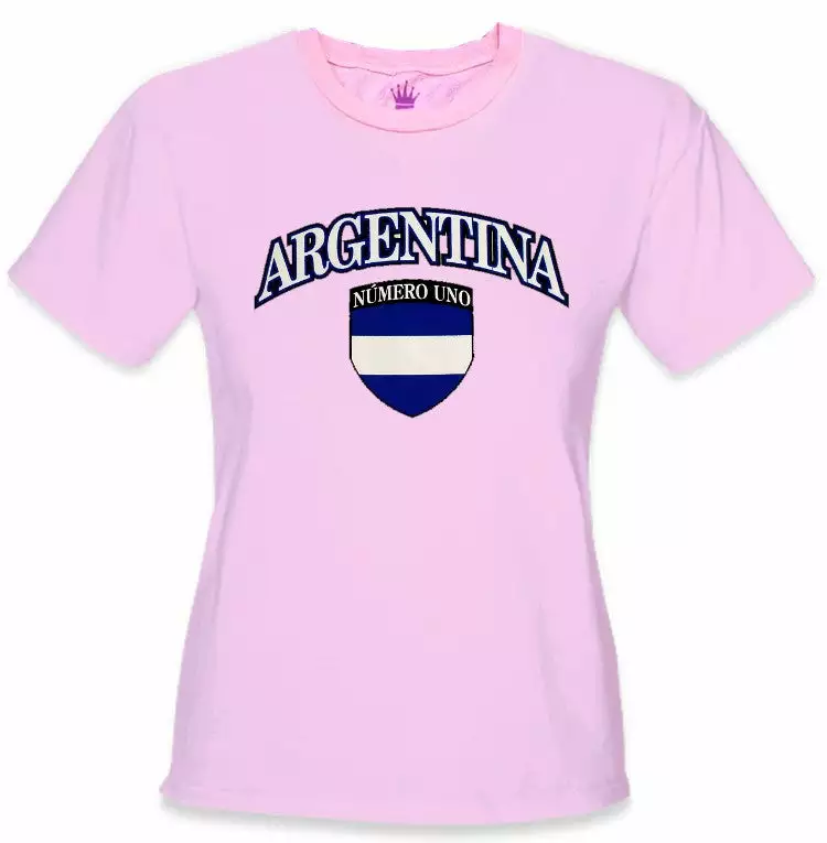 Bewild Nationality & Ethnic International Soccer Shirts - Argentina Crest T-Shirt (Girls) 5 Bewild Nationality & Ethnic International Soccer Shirts - Argentina Crest T-Shirt (Girls)