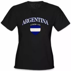 Bewild Nationality & Ethnic International Soccer Shirts - Argentina Crest T-Shirt (Girls) 10 Bewild Nationality & Ethnic International Soccer Shirts - Argentina Crest T-Shirt (Girls)
