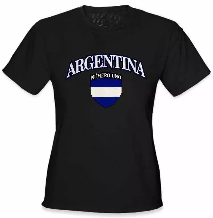 Bewild Nationality & Ethnic International Soccer Shirts - Argentina Crest T-Shirt (Girls) 6 Bewild Nationality & Ethnic International Soccer Shirts - Argentina Crest T-Shirt (Girls)
