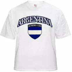 Bewild International Soccer Shirts - Argentina Crest T-Shirt (Mens) Nationality & Ethnic