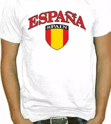 Bewild Nationality & Ethnic International Soccer Shirts - Espana Crest T-Shirt (Mens)