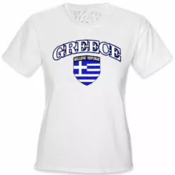 Bewild Nationality & Ethnic International Soccer Shirts - Greece Crest T-Shirt (Girls) 8 Bewild Nationality & Ethnic International Soccer Shirts - Greece Crest T-Shirt (Girls)