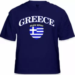 Bewild Nationality & Ethnic International Soccer Shirts - Greece Crest T-Shirt (Mens) 11 Bewild Nationality & Ethnic International Soccer Shirts - Greece Crest T-Shirt (Mens)