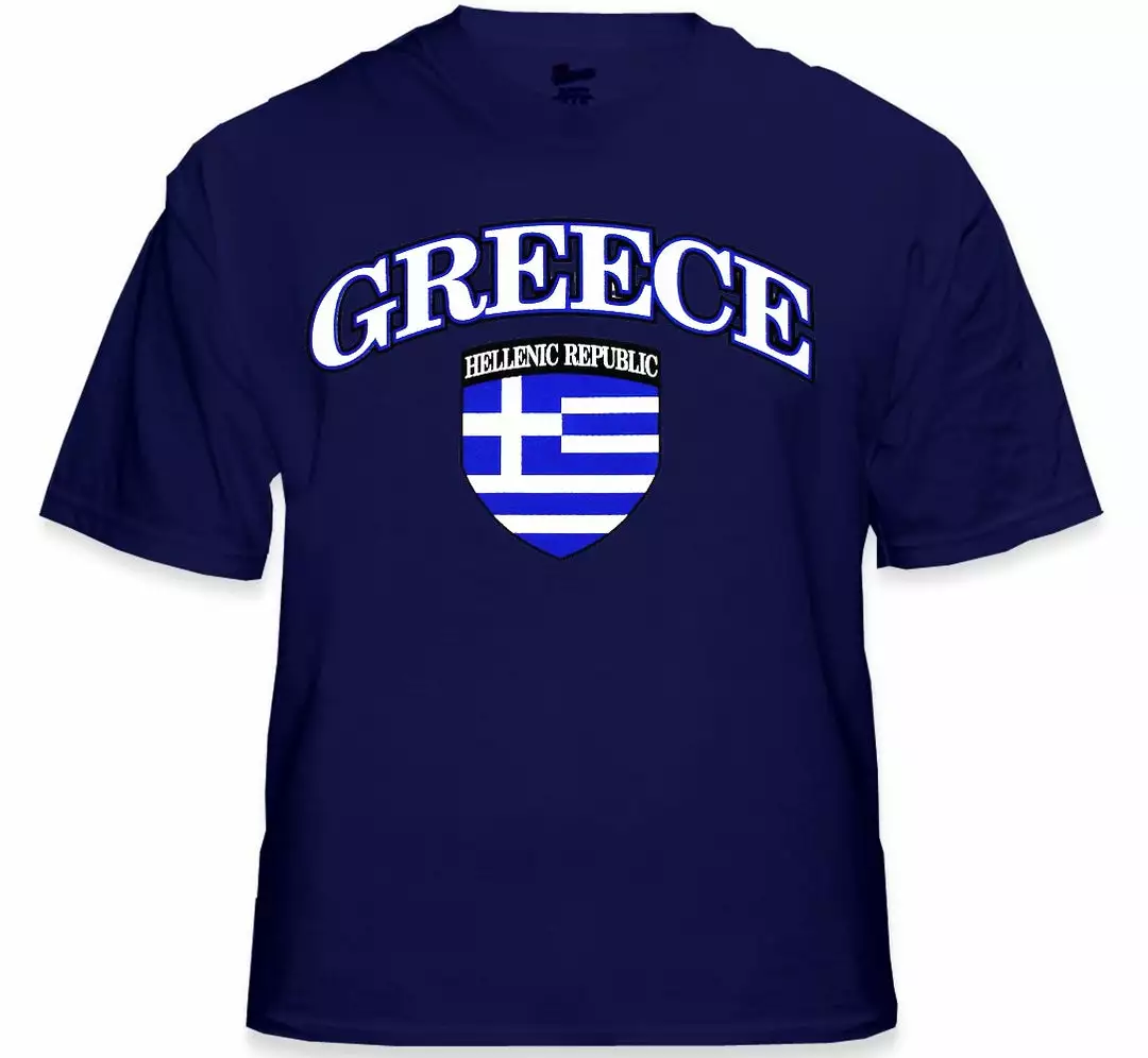 Bewild Nationality & Ethnic International Soccer Shirts - Greece Crest T-Shirt (Mens) 5 Bewild Nationality & Ethnic International Soccer Shirts - Greece Crest T-Shirt (Mens)