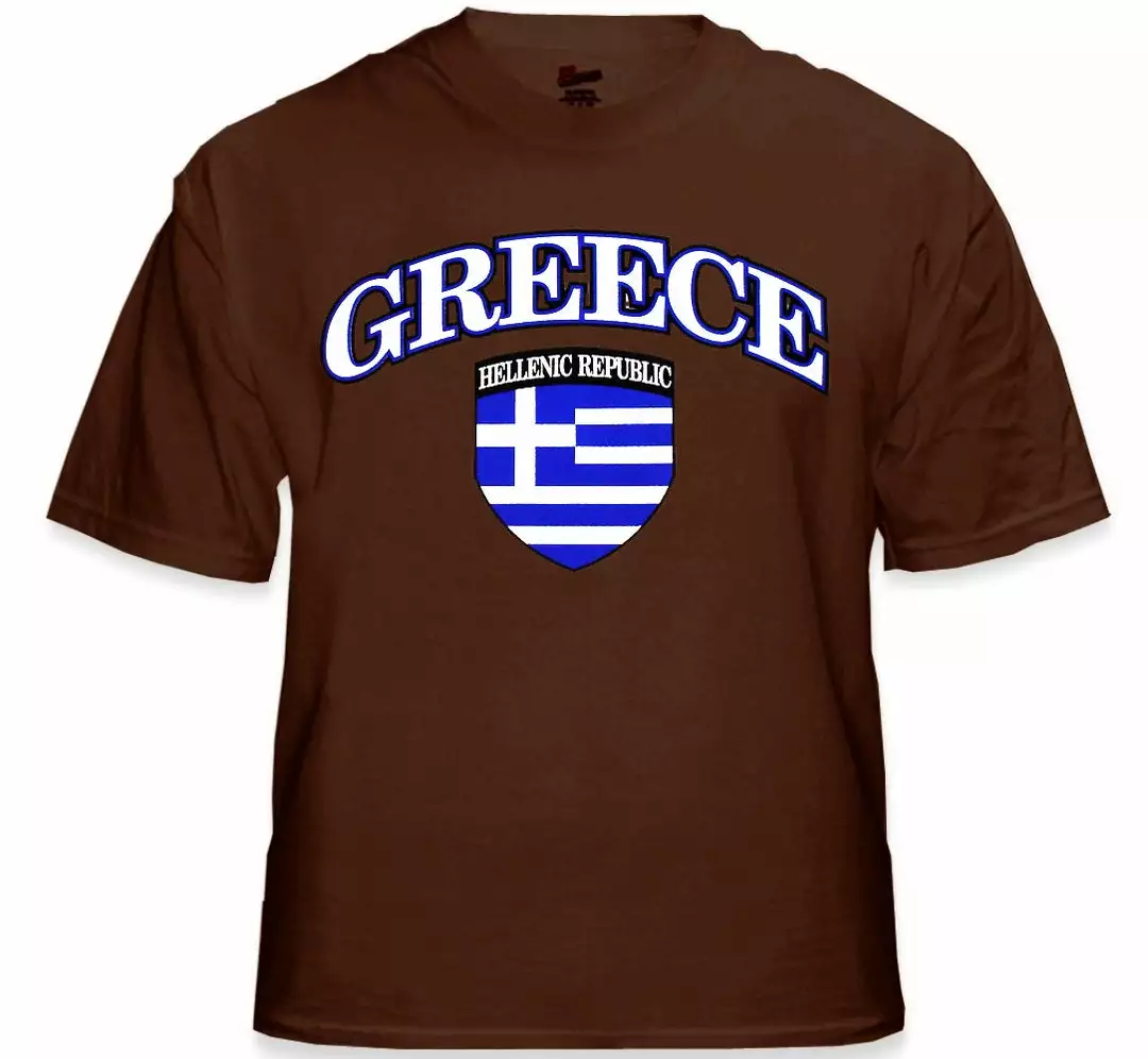 Bewild Nationality & Ethnic International Soccer Shirts - Greece Crest T-Shirt (Mens) 6 Bewild Nationality & Ethnic International Soccer Shirts - Greece Crest T-Shirt (Mens)