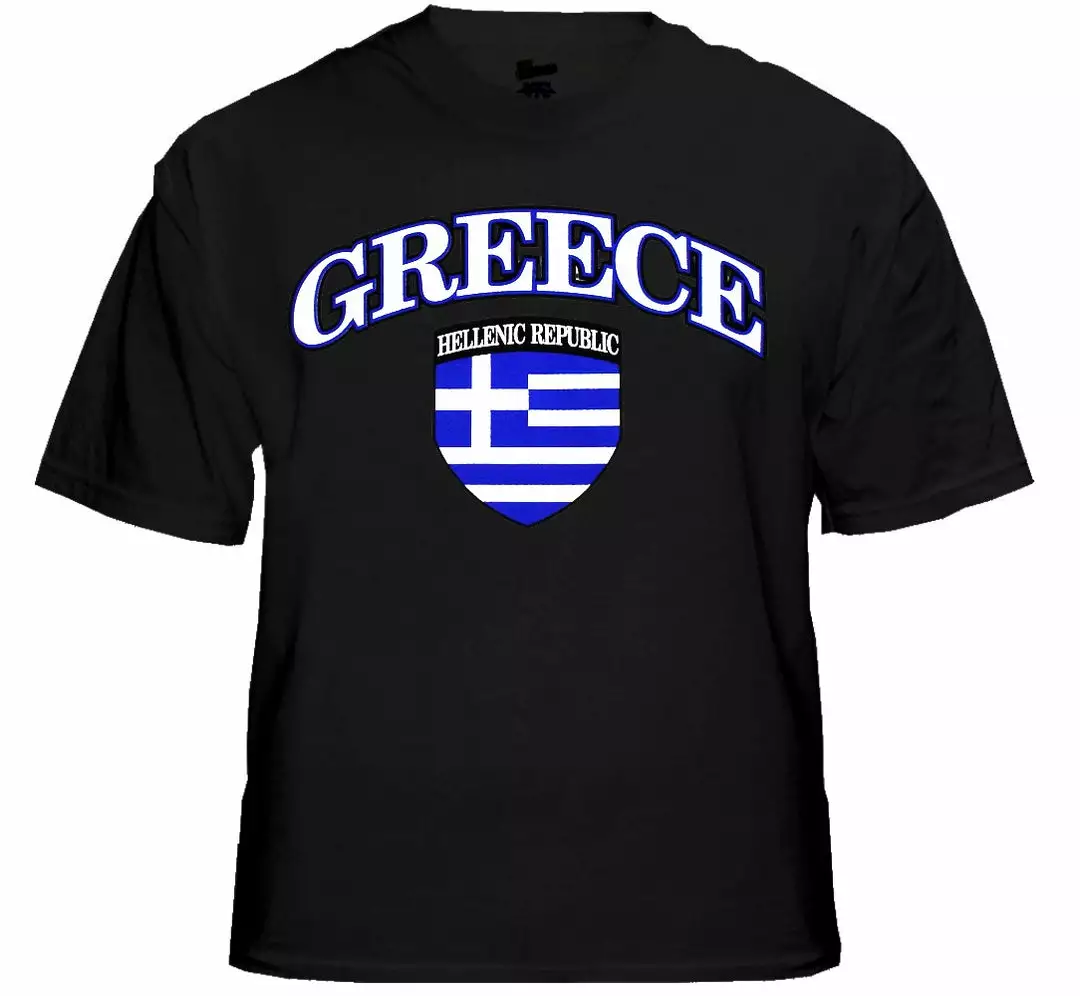 Bewild Nationality & Ethnic International Soccer Shirts - Greece Crest T-Shirt (Mens) 7 Bewild Nationality & Ethnic International Soccer Shirts - Greece Crest T-Shirt (Mens)
