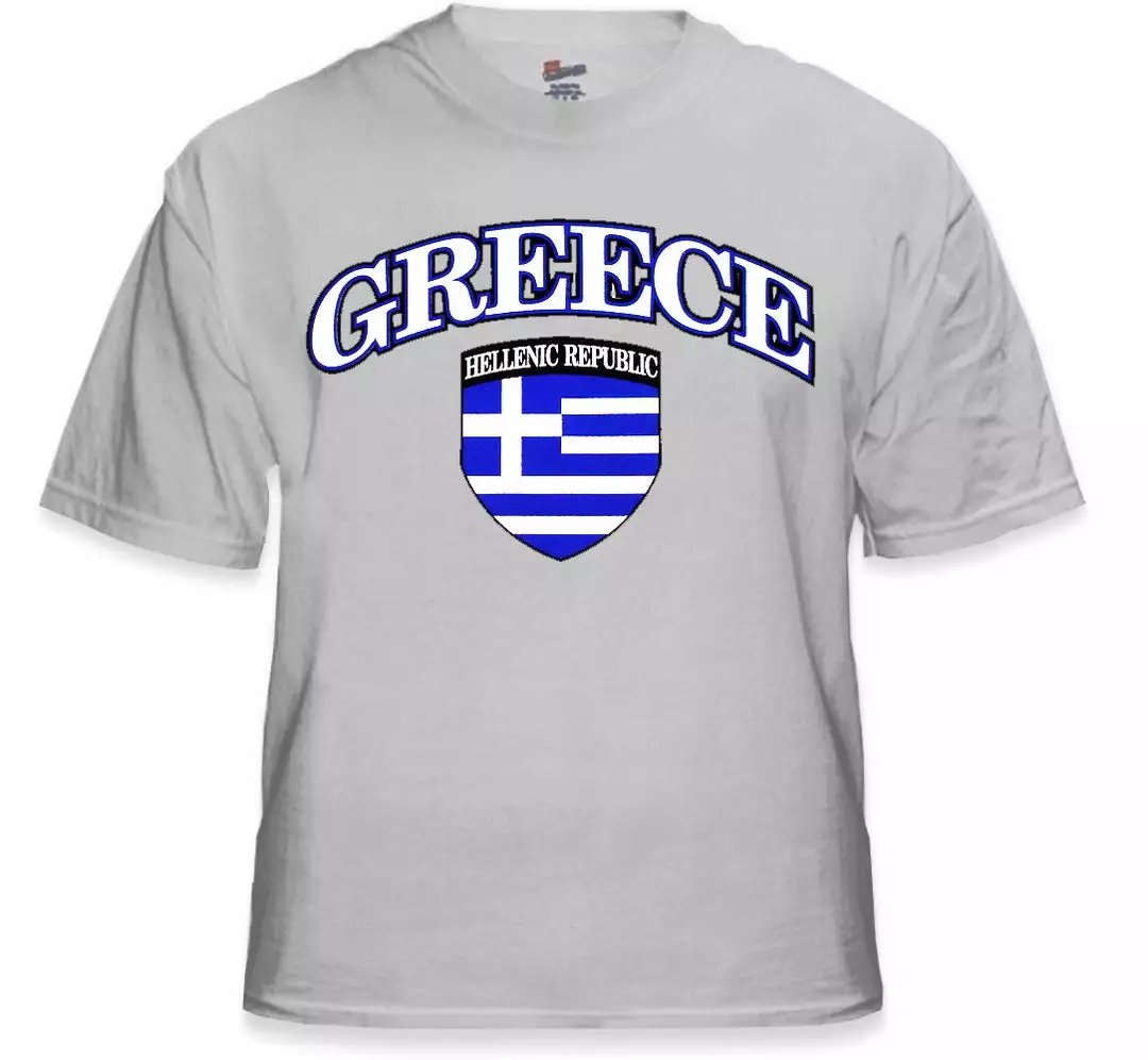 Bewild Nationality & Ethnic International Soccer Shirts - Greece Crest T-Shirt (Mens) 8 Bewild Nationality & Ethnic International Soccer Shirts - Greece Crest T-Shirt (Mens)