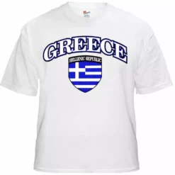Bewild Nationality & Ethnic International Soccer Shirts - Greece Crest T-Shirt (Mens)