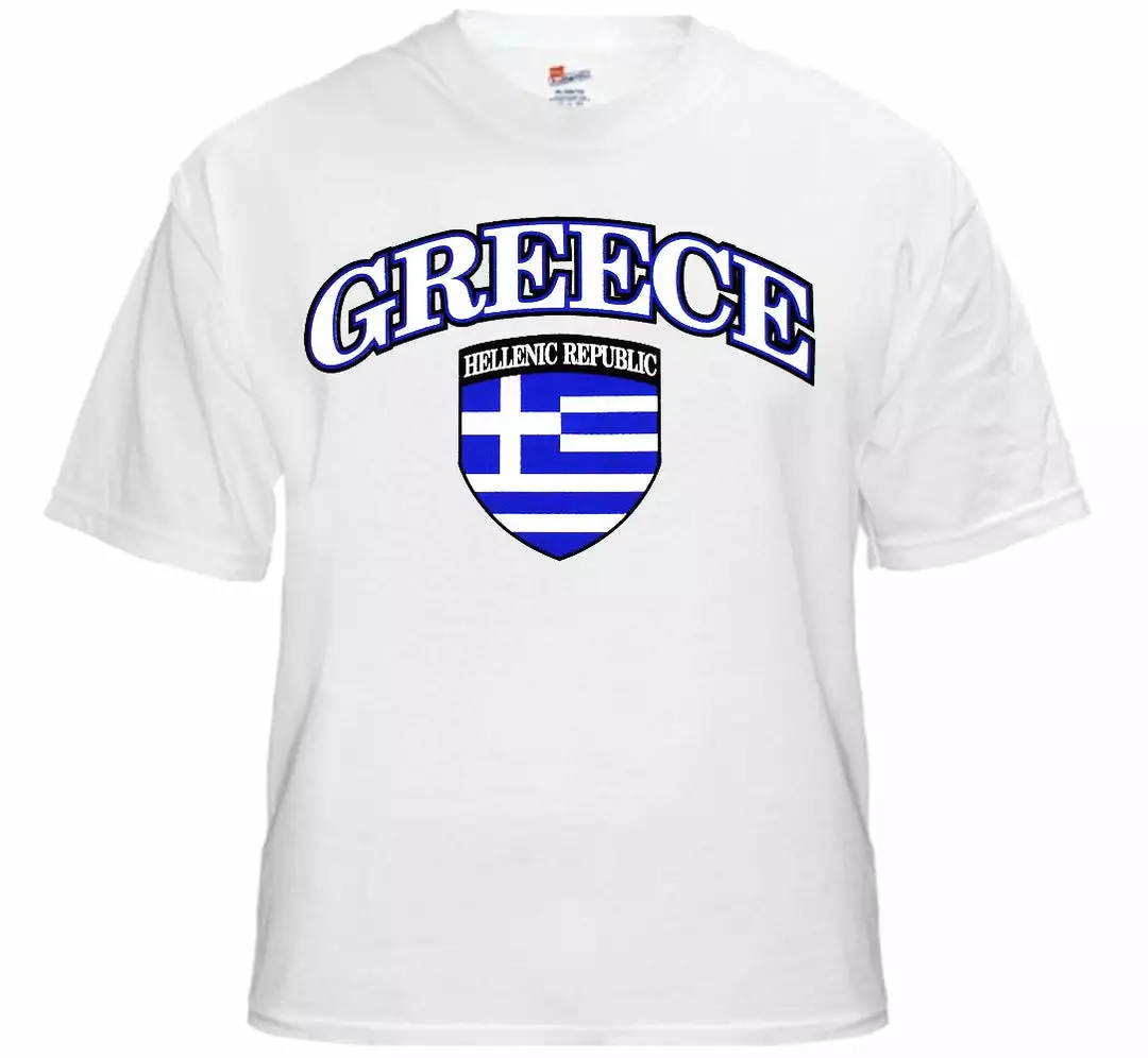 Bewild Nationality & Ethnic International Soccer Shirts - Greece Crest T-Shirt (Mens) 4 Bewild Nationality & Ethnic International Soccer Shirts - Greece Crest T-Shirt (Mens)