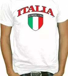 Bewild Nationality & Ethnic International Soccer Shirts - Italia Crest T-Shirt (Mens)