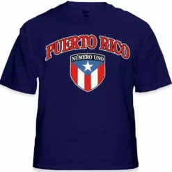 Bewild International Soccer Shirts - Puerto Rico Crest T-Shirt (Mens) Nationality & Ethnic