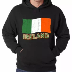 Bewild Ireland Vintage Flag Adult Hoodie