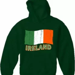 Bewild Ireland Vintage Flag Adult Hoodie