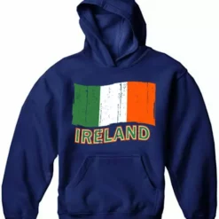 Bewild Ireland Vintage Flag Adult Hoodie