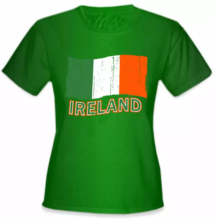 Bewild Ireland Vintage Flag Girl's T-Shirt Nationality & Ethnic 7 Bewild Ireland Vintage Flag Girl's T-Shirt Nationality & Ethnic