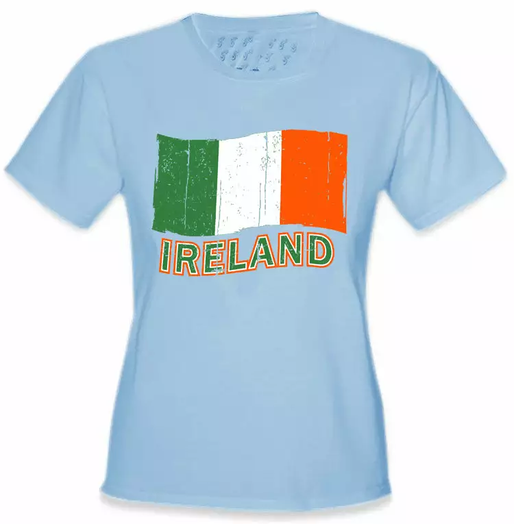 Bewild Ireland Vintage Flag Girl's T-Shirt Nationality & Ethnic 8 Bewild Ireland Vintage Flag Girl's T-Shirt Nationality & Ethnic