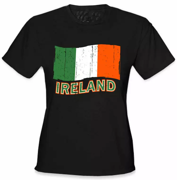 Bewild Ireland Vintage Flag Girl's T-Shirt Nationality & Ethnic 4 Bewild Ireland Vintage Flag Girl's T-Shirt Nationality & Ethnic