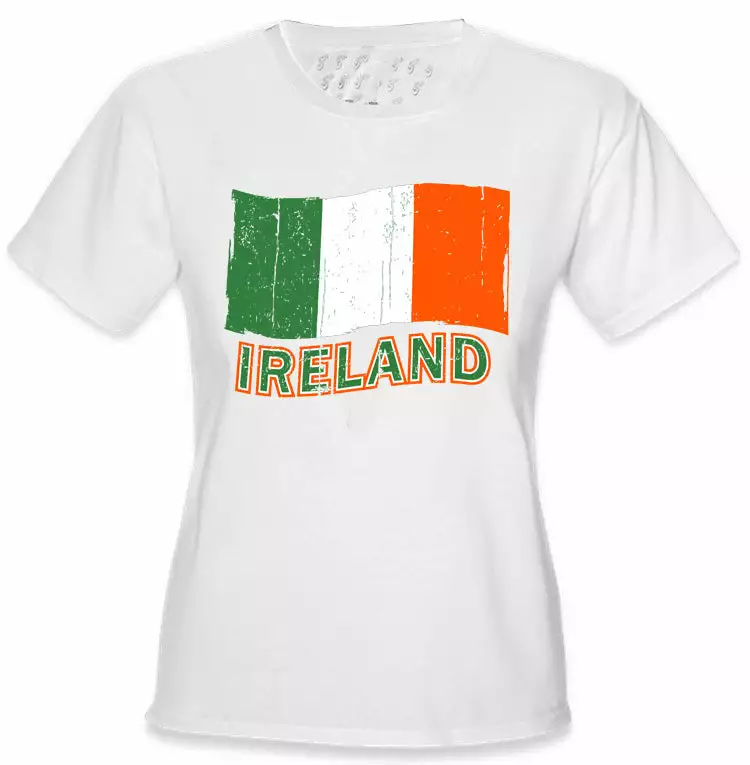 Bewild Ireland Vintage Flag Girl's T-Shirt Nationality & Ethnic 11 Bewild Ireland Vintage Flag Girl's T-Shirt Nationality & Ethnic