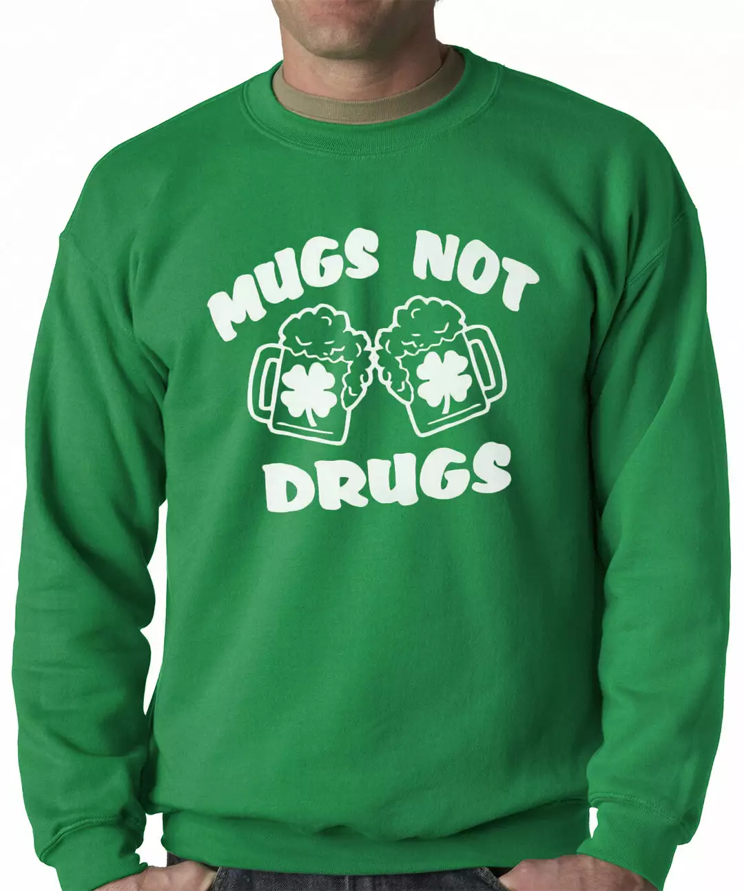 Bewild Irish Drinking Shirts - Mugs Not Drugs Adult Crewneck 4 Bewild Irish Drinking Shirts - Mugs Not Drugs Adult Crewneck
