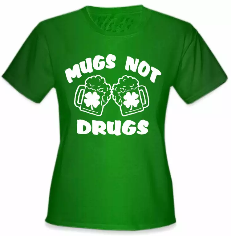 Bewild Irish Drinking T-Shirts - Mugs Not Drugs Girl's T-Shirt St.Patricks Day 4 Bewild Irish Drinking T-Shirts - Mugs Not Drugs Girl's T-Shirt St.Patricks Day