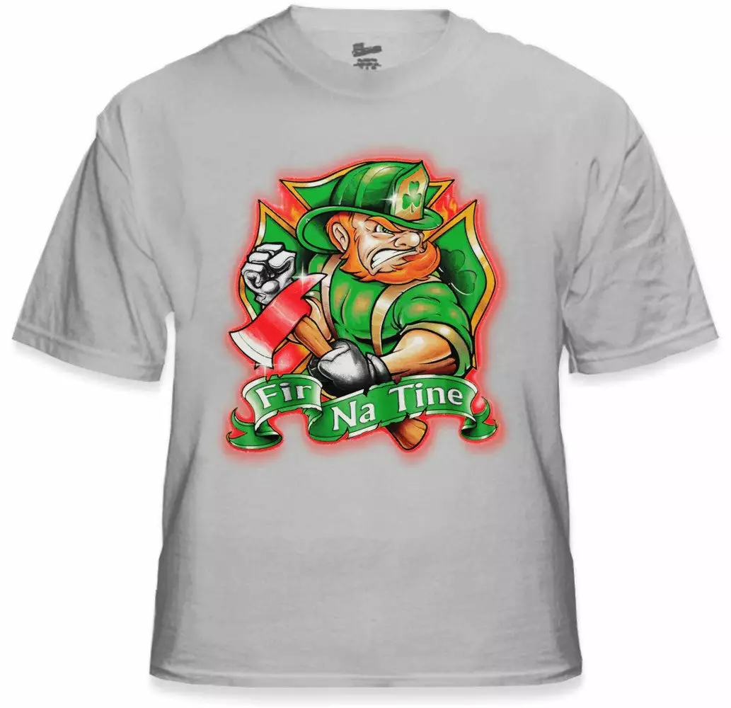 Bewild Irish Firefighters T-Shirt - "Fir Na Tine" Men Of Fire T-Shirt St.Patricks Day 4 Bewild Irish Firefighters T-Shirt - "Fir Na Tine" Men Of Fire T-Shirt St.Patricks Day