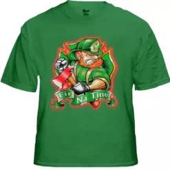 Bewild Irish Firefighters T-Shirt - "Fir Na Tine" Men Of Fire T-Shirt St.Patricks Day 18 Bewild Irish Firefighters T-Shirt -