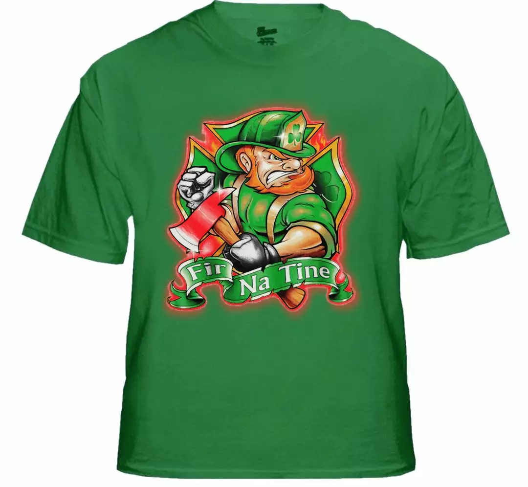 Bewild Irish Firefighters T-Shirt - "Fir Na Tine" Men Of Fire T-Shirt St.Patricks Day 9 Bewild Irish Firefighters T-Shirt - "Fir Na Tine" Men Of Fire T-Shirt St.Patricks Day
