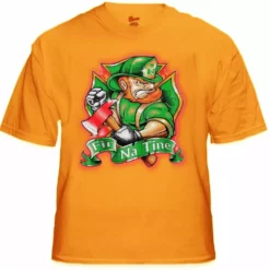 Bewild Irish Firefighters T-Shirt - "Fir Na Tine" Men Of Fire T-Shirt St.Patricks Day 20 Bewild Irish Firefighters T-Shirt -