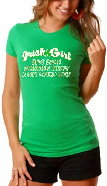 Bewild Irish Girl "Best Drinking Buddy" Girls T-Shirt 3 Bewild Irish Girl "Best Drinking Buddy" Girls T-Shirt