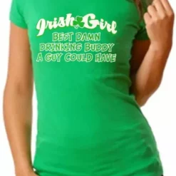 Bewild Irish Girl "Best Drinking Buddy" Girls T-Shirt 15 Bewild Irish Girl