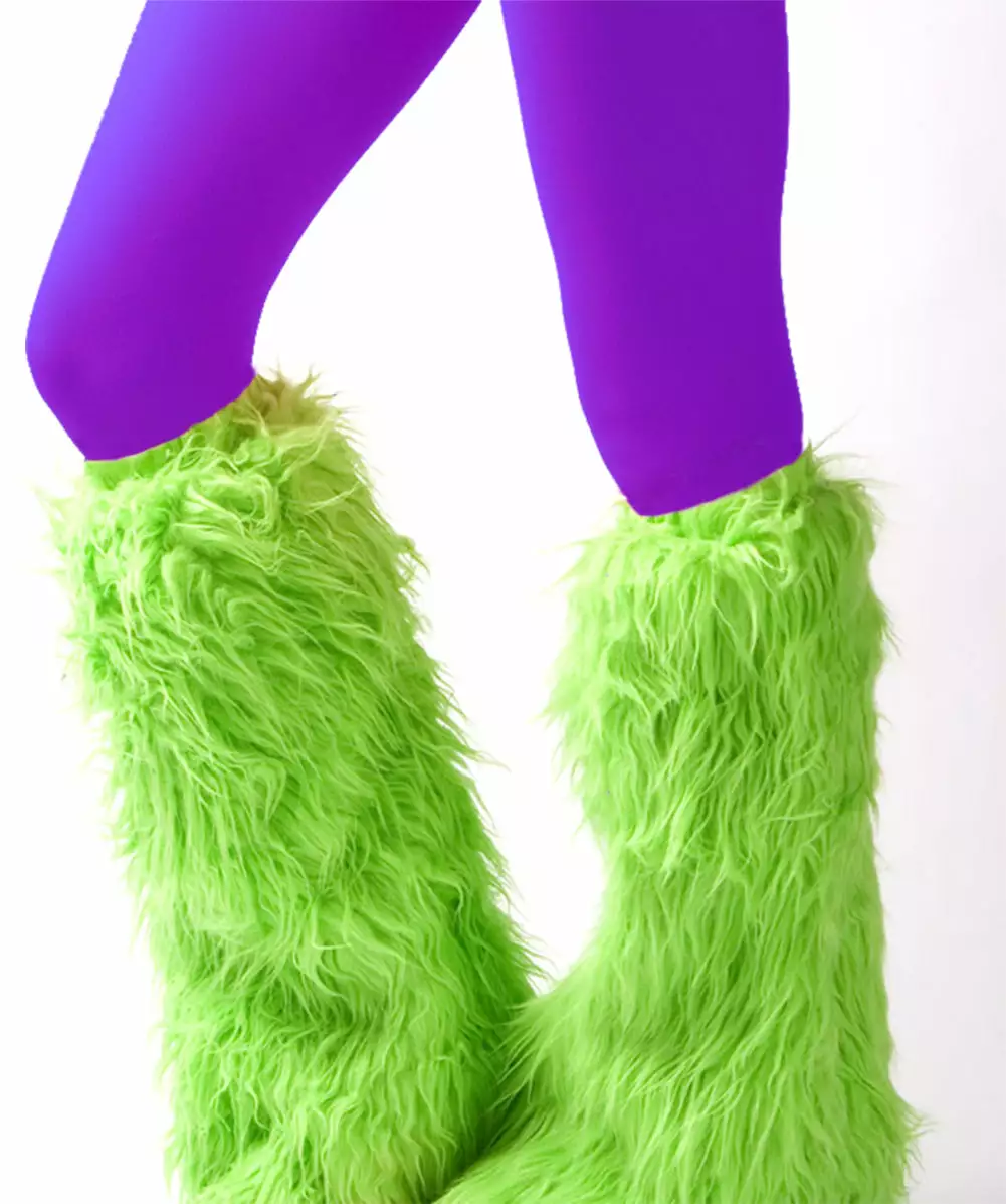Bewild Irish Green Furry Leg Warmers Accessories 6 Bewild Irish Green Furry Leg Warmers Accessories