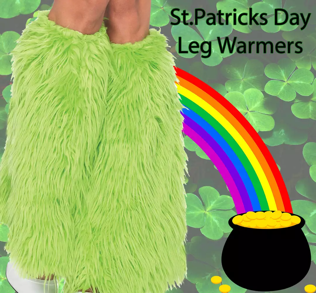 Bewild Irish Green Furry Leg Warmers Accessories 9 Bewild Irish Green Furry Leg Warmers Accessories