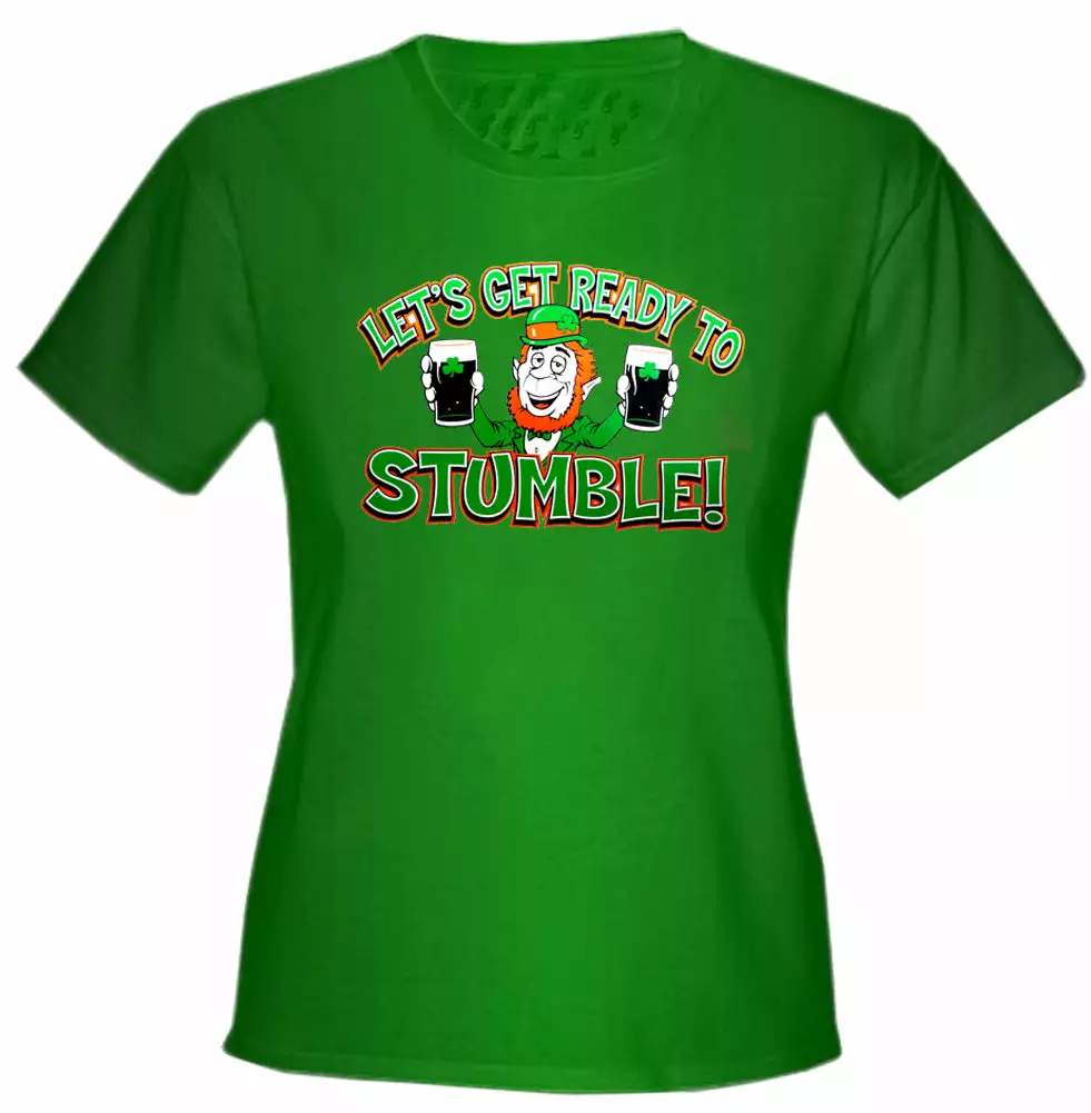 Bewild Irish "Let's Get Ready To Stumble!" Girls T-Shirt St.Patricks Day 4 Bewild Irish "Let's Get Ready To Stumble!" Girls T-Shirt St.Patricks Day