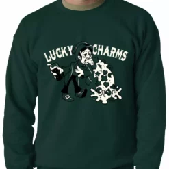 Bewild Irish Lucky Charms Funny Drinking Adult Crewneck