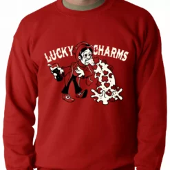 Bewild Irish Lucky Charms Funny Drinking Adult Crewneck