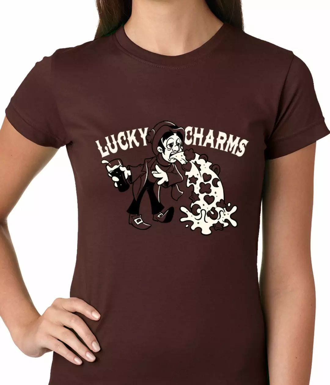 Bewild Irish Lucky Charms Funny Drinking Ladies T-shirt 5 Bewild Irish Lucky Charms Funny Drinking Ladies T-shirt
