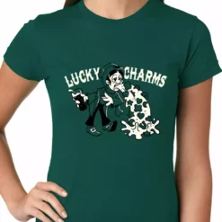 Bewild Irish Lucky Charms Funny Drinking Ladies T-shirt 14 Bewild Irish Lucky Charms Funny Drinking Ladies T-shirt
