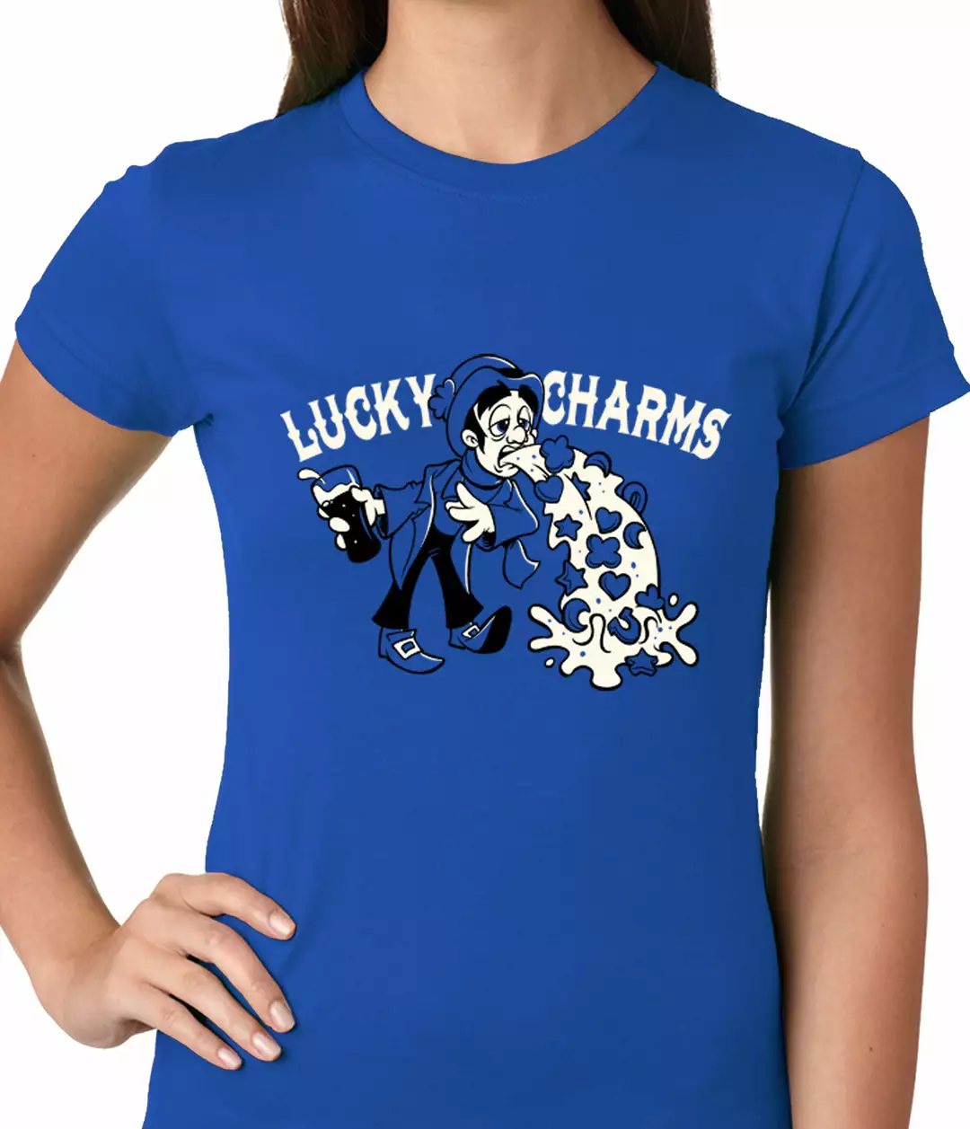 Bewild Irish Lucky Charms Funny Drinking Ladies T-shirt 11 Bewild Irish Lucky Charms Funny Drinking Ladies T-shirt