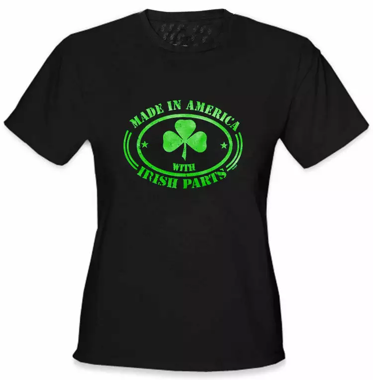 Bewild Irish Made In America With Irish Parts Ladies T-Shirt St.Patricks Day 4 Bewild Irish Made In America With Irish Parts Ladies T-Shirt St.Patricks Day