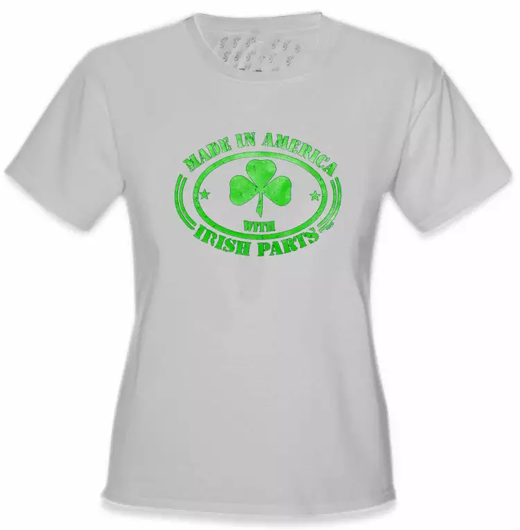 Bewild Irish Made In America With Irish Parts Ladies T-Shirt St.Patricks Day 5 Bewild Irish Made In America With Irish Parts Ladies T-Shirt St.Patricks Day