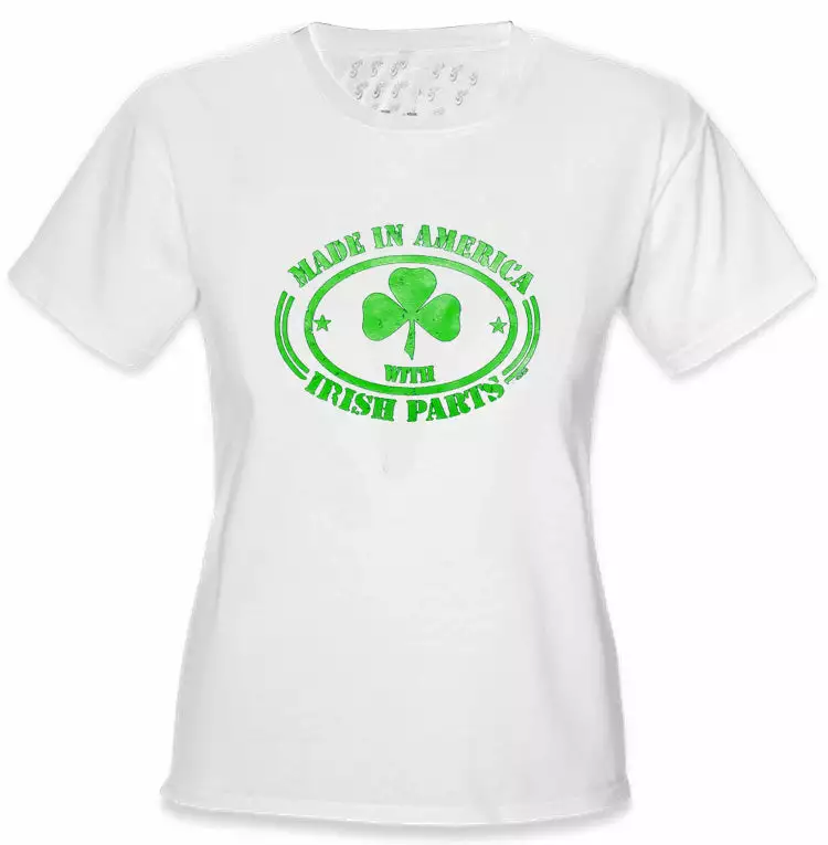 Bewild Irish Made In America With Irish Parts Ladies T-Shirt St.Patricks Day 6 Bewild Irish Made In America With Irish Parts Ladies T-Shirt St.Patricks Day