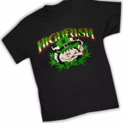 Bewild St.Patricks Day Irish Pothead T-Shirt - Highrish Stoned Leprechaun T-Shirt