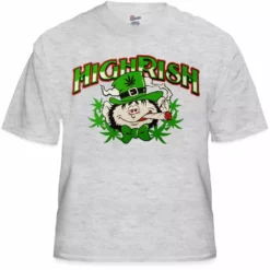 Bewild St.Patricks Day Irish Pothead T-Shirt - Highrish Stoned Leprechaun T-Shirt