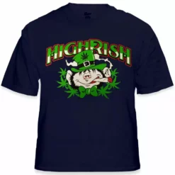 Bewild St.Patricks Day Irish Pothead T-Shirt - Highrish Stoned Leprechaun T-Shirt